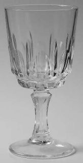 Unknown Crystal Unk910 Wine Glass   Vertical Design On Bowl,Multi Sided Stem