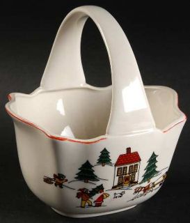 Jamestown Joy Of Christmas, The (Smooth,Red Trim) Candy Basket, Fine China Dinne