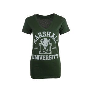 Marshall Thundering Herd NCAA Womens Brody Glitter V Neck T Shirt