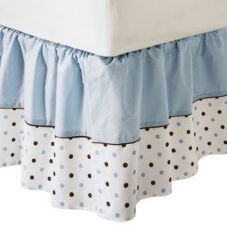 TL Care Fashion Crib Skirt   Blue Dot
