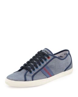 Breckon Low Top Chambray Sneaker, Blue
