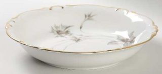 Heinrich   H&C Arabesque Coupe Soup Bowl, Fine China Dinnerware   Gray/Tan Plant
