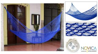 Hand woven Blue Sonata Hammock (mexico)