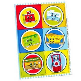 Two Two Train 2nd Birthday Sticker Sheets