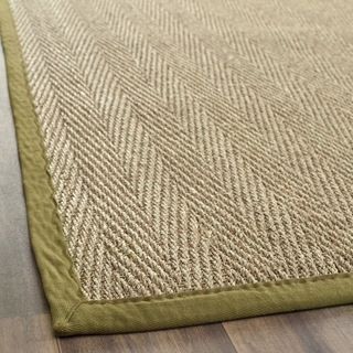 Hand woven Sisal Natural/ Olive Seagrass Rug (8 X 10) (GreenPattern BorderMeasures 0.375 inch thickTip We recommend the use of a non skid pad to keep the rug in place on smooth surfaces.All rug sizes are approximate. Due to the difference of monitor col