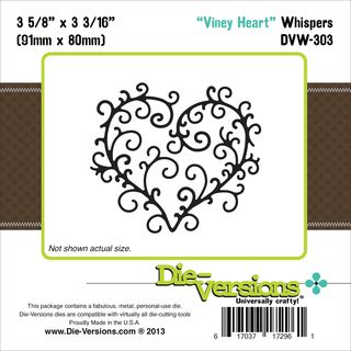 Die versions Whispers Die viney Heart, 3.625x3.187