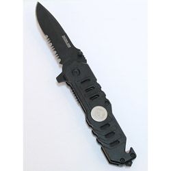 Defender Black 7.5 inch Folding Knife With Clip