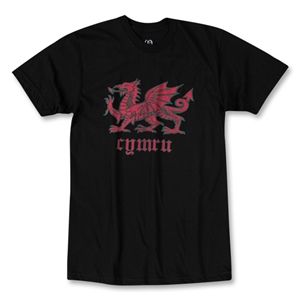 Objectivo Welsh Dragon Soccer T Shirt (Black)