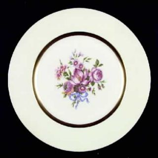 Haviland Kenmore Dinner Plate, Fine China Dinnerware   Ny, Wide Inner Gold  Verg