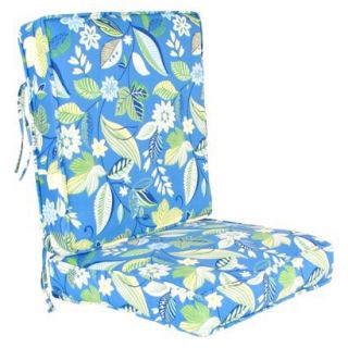 Outdoor Conversation/Deep Seating Cushion Set   Blue/Green Floral