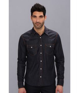 Prps Goods & Co Denim Rinse L/S Woven Mens Long Sleeve Button Up (Navy)