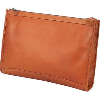 Zippered Folio Pouch   Saddle