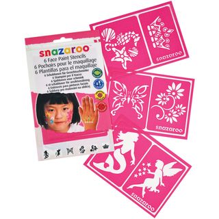 Snazaroo Face Painting Stencils Girls Fantasy (pack Of 6) (PlasticSix (6) face paint stencilsGirls FantasyAges 6 and up8 x 4.75 stencilImportedWARNING SMALL PARTS. Not for children under 3 years.)