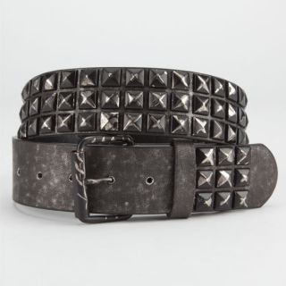 Distressed Pyramid Stud Belt Black In Sizes 34, 36, 32, 38, 30, 40 For Men 2115