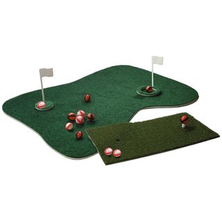 Aqua Golf Floating Golf (GreenFloating green Dimensions 32 inches long x 45 inches wide/Hitting mat 1 inch wide x 2 inches longIncludes One (1) golf mat, one (1) hitting mat, twelve (12) hook and loop balls )