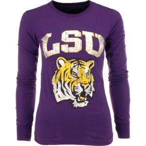 LSU Tigers NCAA Womens Silver Town Long Sleeve T Shirt