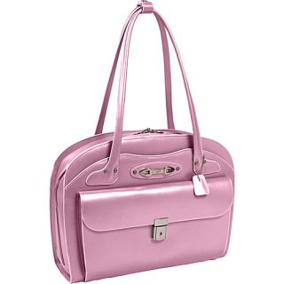 Lyndon   Ladies Leather Laptop Briefcase Pink   McKlein USA Ladies