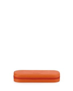 Large Saffiano Jewelry Case, Orange
