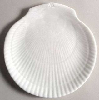 Wedgwood Nautilus Dinner Plate, Fine China Dinnerware   Bone,All White,Shell Sha