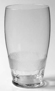 Moser Mog2 Highball Glass   Six Sided Cut Stem, Cut Diamond Design