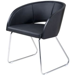 Armen Living Modern Club Chair LC11333 Finish White, Upholstery White