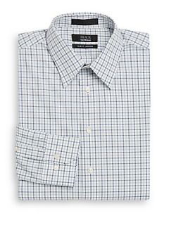 Checked Non Iron Dress Shirt/Slim Fit   Abyss Plaid