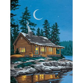 Paint By Number Lakeside Cabin 12 X 9 Kit