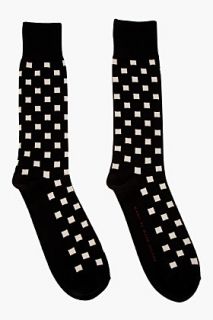 Marc By Marc Jacobs Black Flocked High Socks