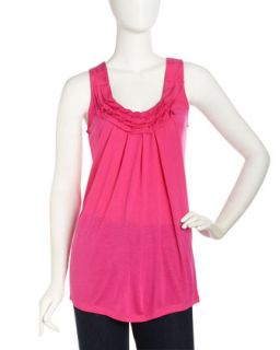 Rose Pleated Tank, Pink