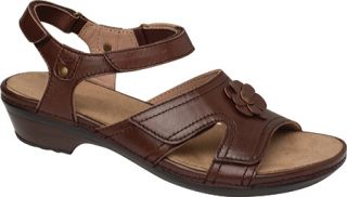 Womens Drew Petal   Dark Brown Full Grain Leather Orthotic Shoes