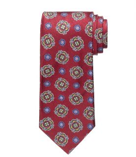 Signature Gold Two Figure Medallion Tie JoS. A. Bank