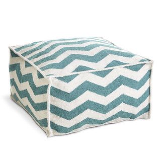 Modern Chevron Print 24 inch Pouf Ottoman