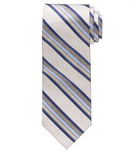 Signature Taupe/Blue Multi Stripe Tie JoS. A. Bank