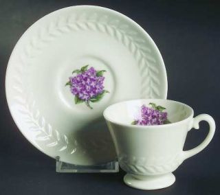 Haviland Regents Park Lilac Footed Demitasse Cup & Saucer Set, Fine China Dinner