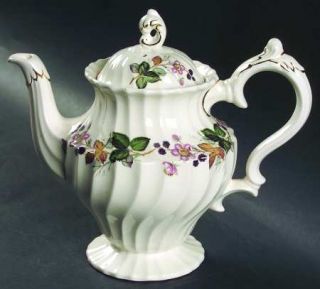 Myott Staffordshire Hedgerow Teapot & Lid, Fine China Dinnerware   Olde Chelsea,