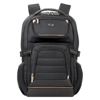 Solo Pro Laptop Backpack   Black with Gold Accents (17.3)