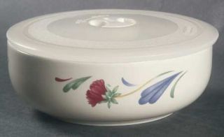 Lenox China Poppies On Blue (For The Blue) Small Serve & Store Bowl with Lid, Fi