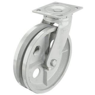 Fairbanks Swivel Steel V Groove Caster   4in. x 2in.