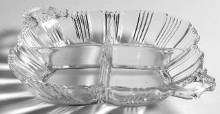 Fostoria Sunray Clear 4 Part Relish Dish   Stem #2510, Clear