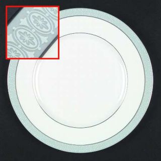 Royal Doulton Etude Dinner Plate, Fine China Dinnerware   White On Gray Rim Deco