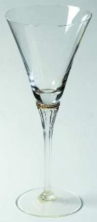 Sasaki Engagement Wine Glass   Clear,Gold Ring On  Stem