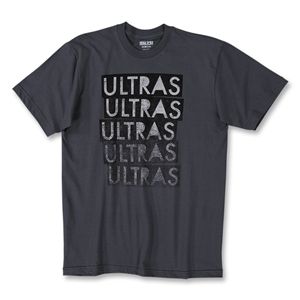 Objectivo Ultras Stacked Soccer Brand T Shirt (Dk Grey)