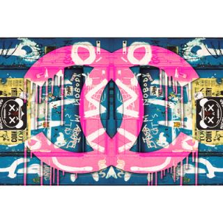 Fluorescent Palace Acrylic Attraction Pink Canvas Art FP199 Size 16 H x 2