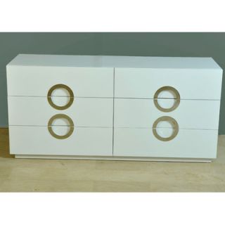 Whiteline Imports Eddy 6 Drawer Double Dresser DR1208D WHT