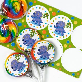 Dinosaurs Small Lollipop Sticker Kit