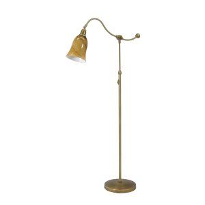 House of Troy HOU HP700 WB AG Hyde Park Floor Lamp Weathered Brass w/Art Glass S