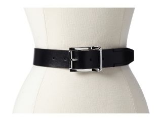 LAUREN by Ralph Lauren 1 3/8 Leather Belt w/ Equestrian Buckle Womens Belts (Black)