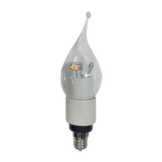 Light Efficient Design LED3025 LED Light Bulb, Candelabra Torpedo Tip, 120V, 3W (20W Equivalent) Dimmable 2700K 160 Lumens