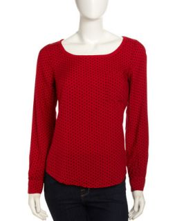 Long Sleeve Top, Scarlet