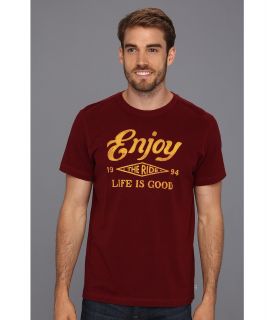 Life is good Spread Good Vibes Creamy Tee Mens T Shirt (Red)